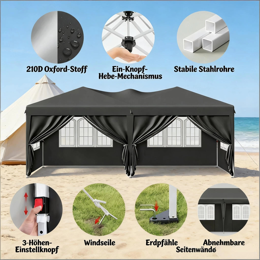 Festa a tenda gazebo di Spacious rifugio privato con Tote Bag (solo con gazebo)