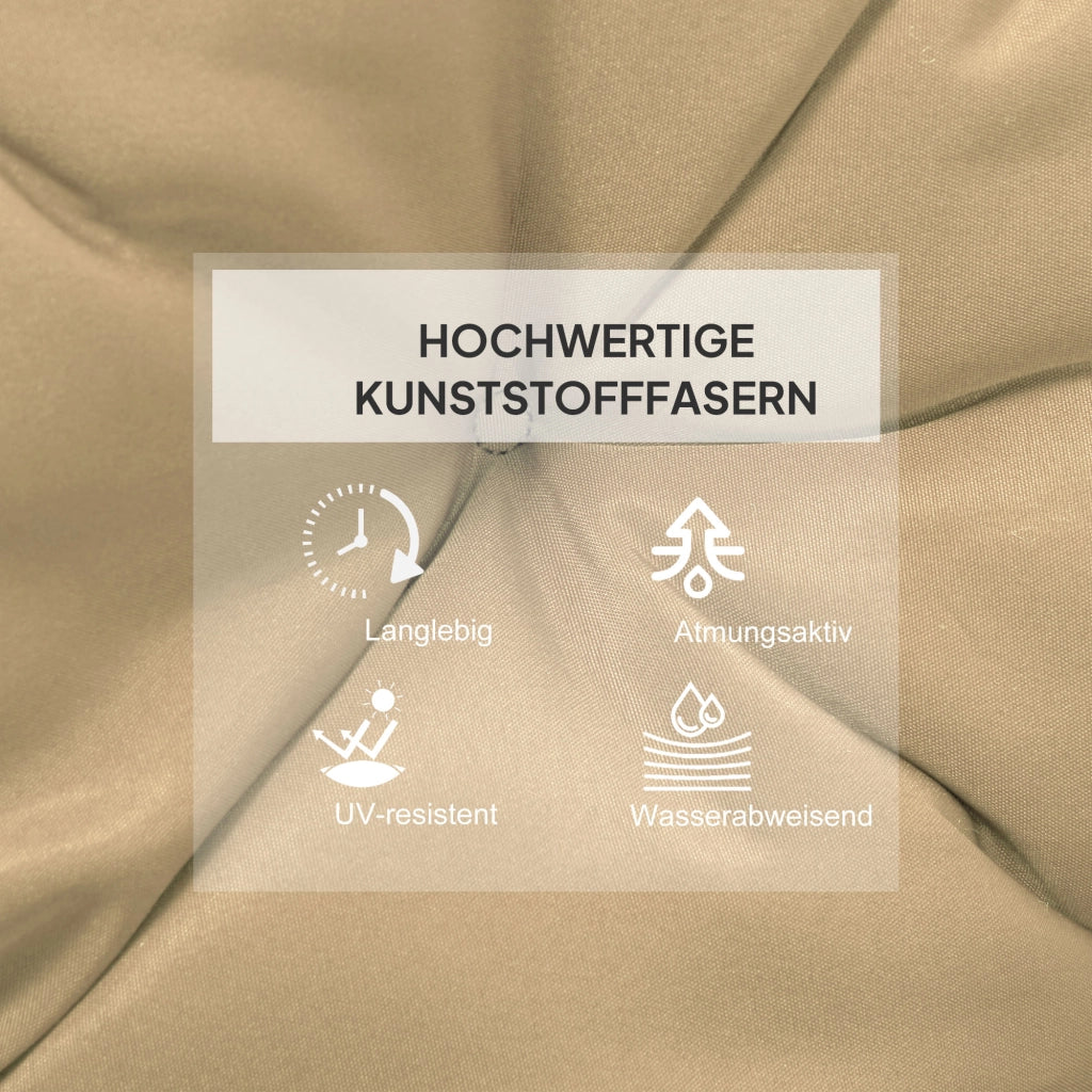 Cuscini per Sedie ¨C zephmum ¨C Set 2 Pezzi, 98x50 cm, Tessuto, Khaki