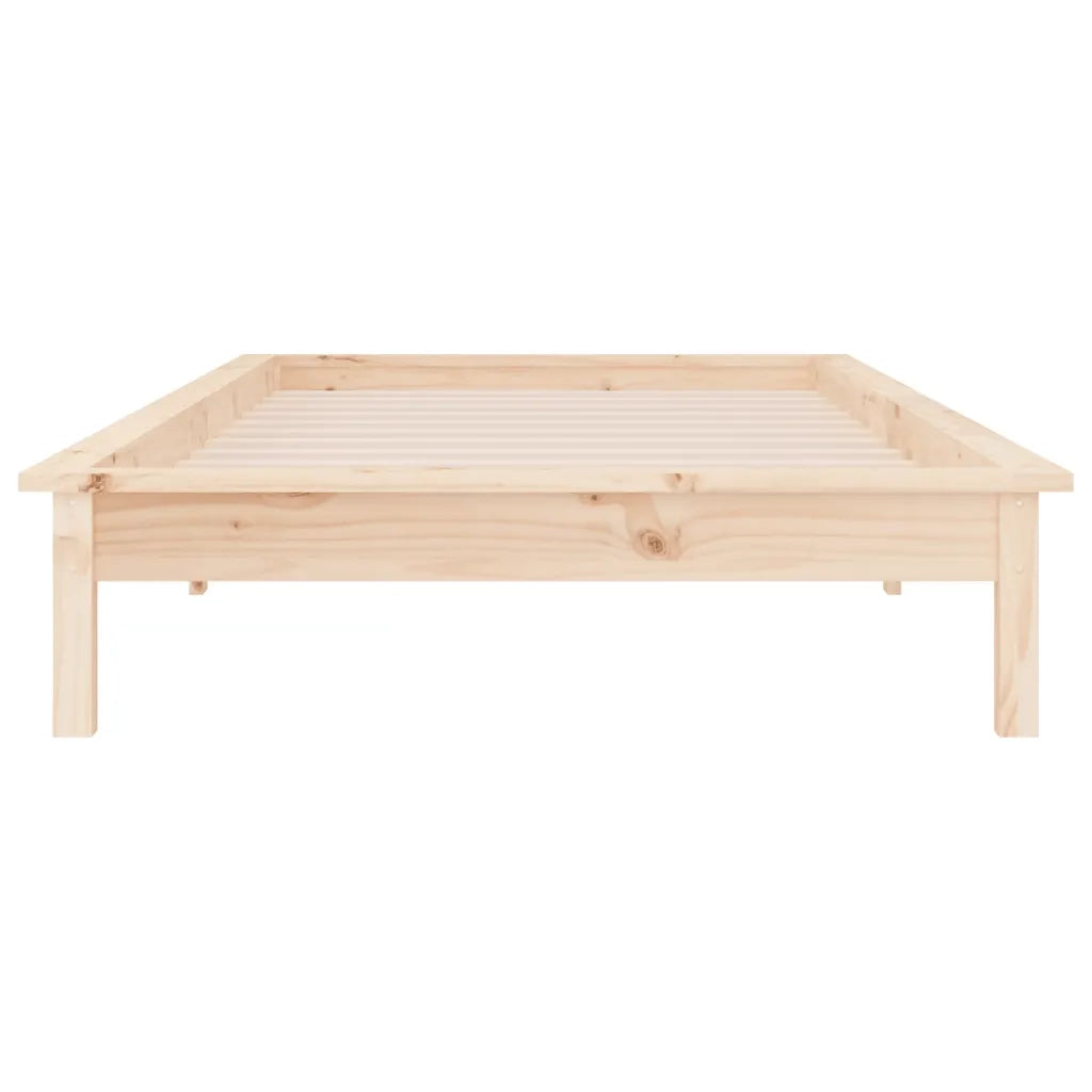 Letto singolo | Letto per adulti | Giroletto con LED 75x190 cm Small Single in Legno Massello