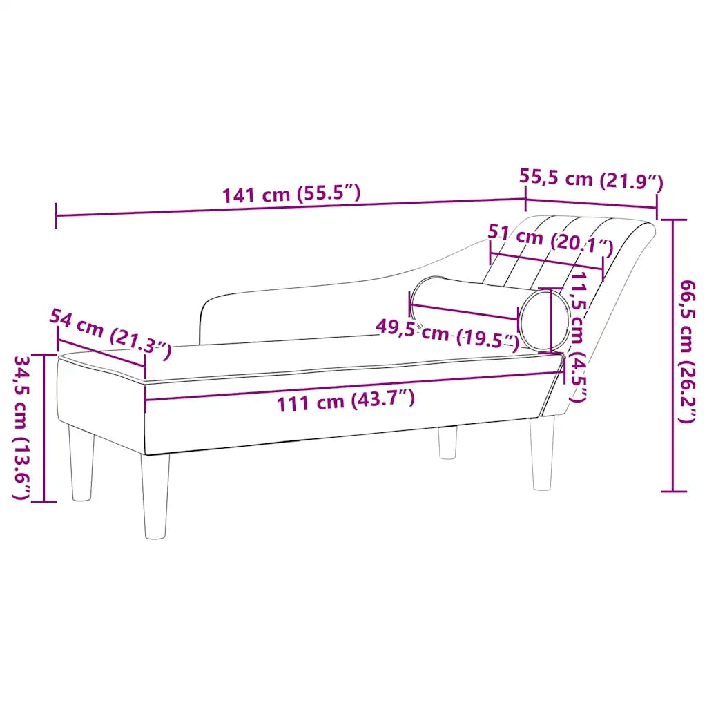 Chaise Longue con Cuscini Verde Scuro in Velluto CFW5559800