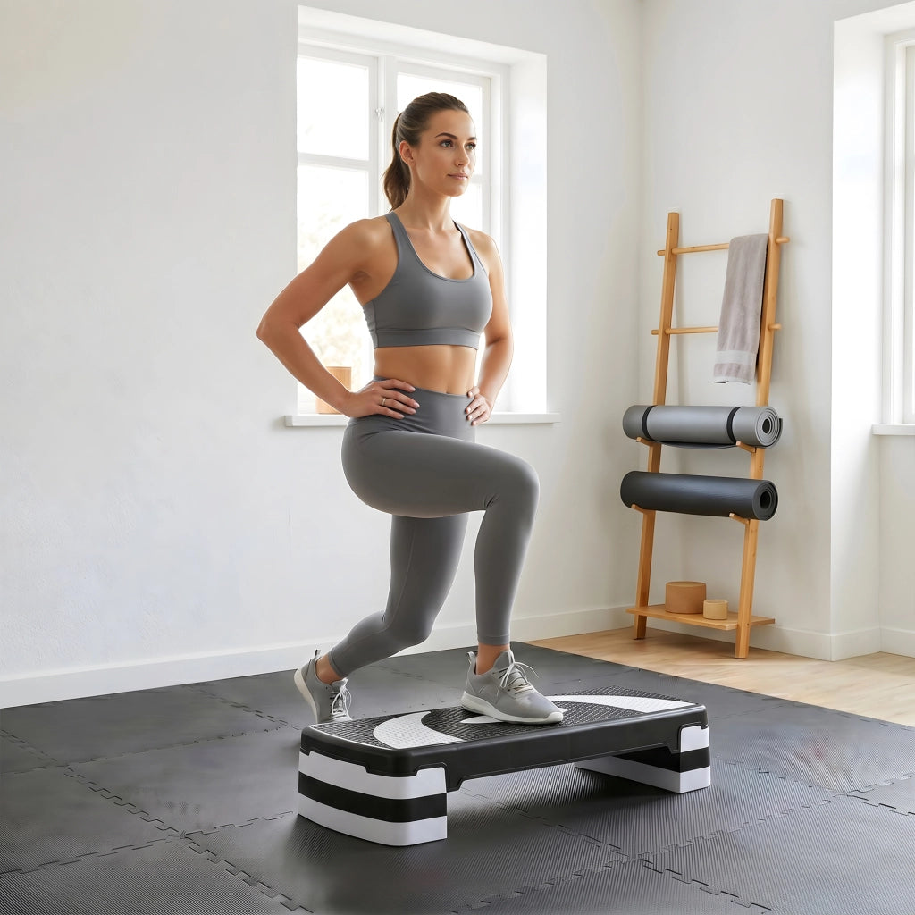 Stepper Aerobico ¨C Xylo ¨C 3 Livelli Regolabili 80x31x20 cm Nero Grigio