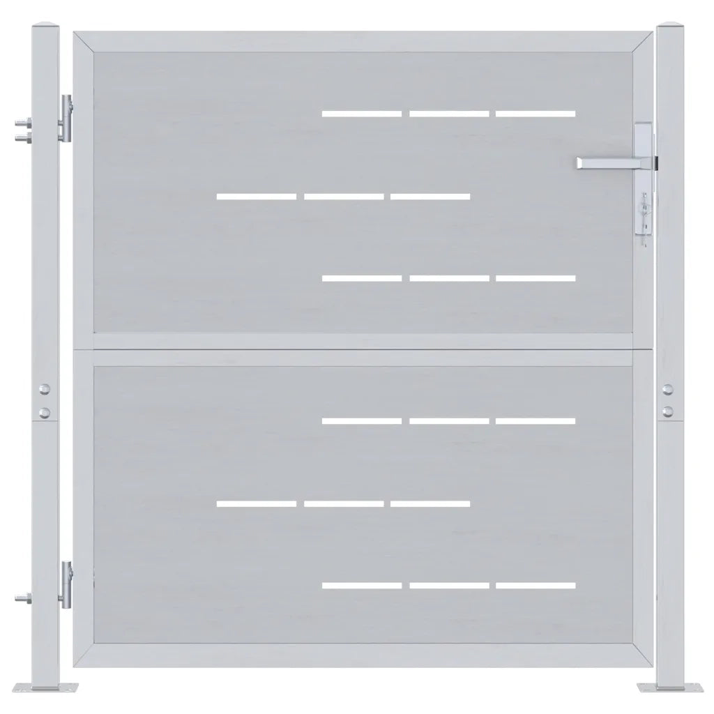 Cancello da giardino Argento 85 x 97 cm Acciaio inossidabile 3402576