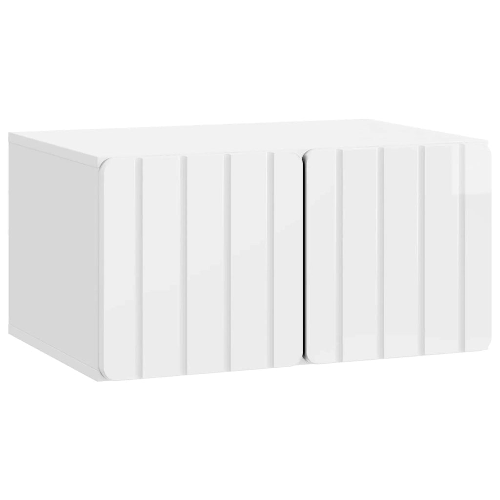 Mobile TV da Muro | Armadietto TV | Mobile Porta TV Bianco Lucido 59,5 x 41 x 30 cm