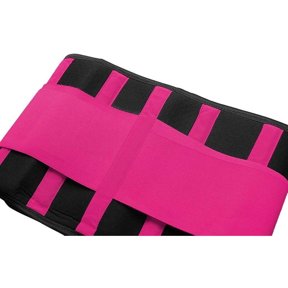 Trade Shop - Fascia Lombare Supporto Per La Schiena Cintura Di Sostegno Trainer Pancia Unisex - Fucsia   Xl