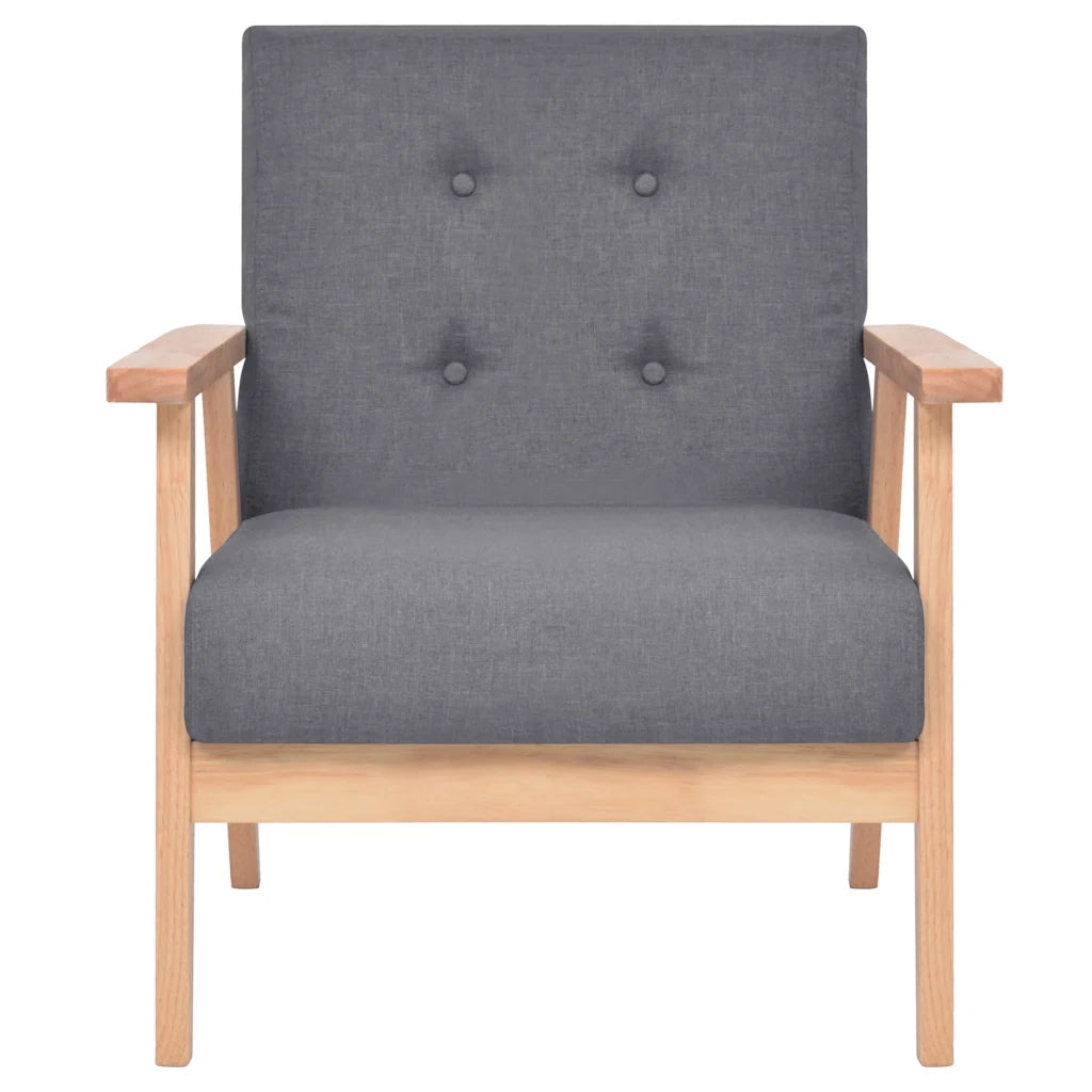 Set di Divani 2 pz in Tessuto Grigio Scuro 274923