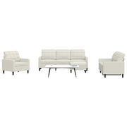 Set di Divani 4 pz con Cuscini Crema in Velluto 3278369