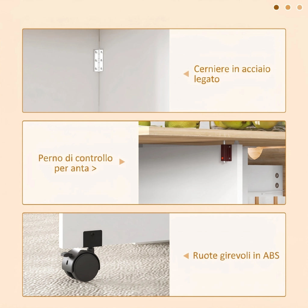 Tavolo da Pranzo Pieghevole Salvaspazio ¨C Xylo ¨C Rovere con Cassetto e Ripiani Allungabile