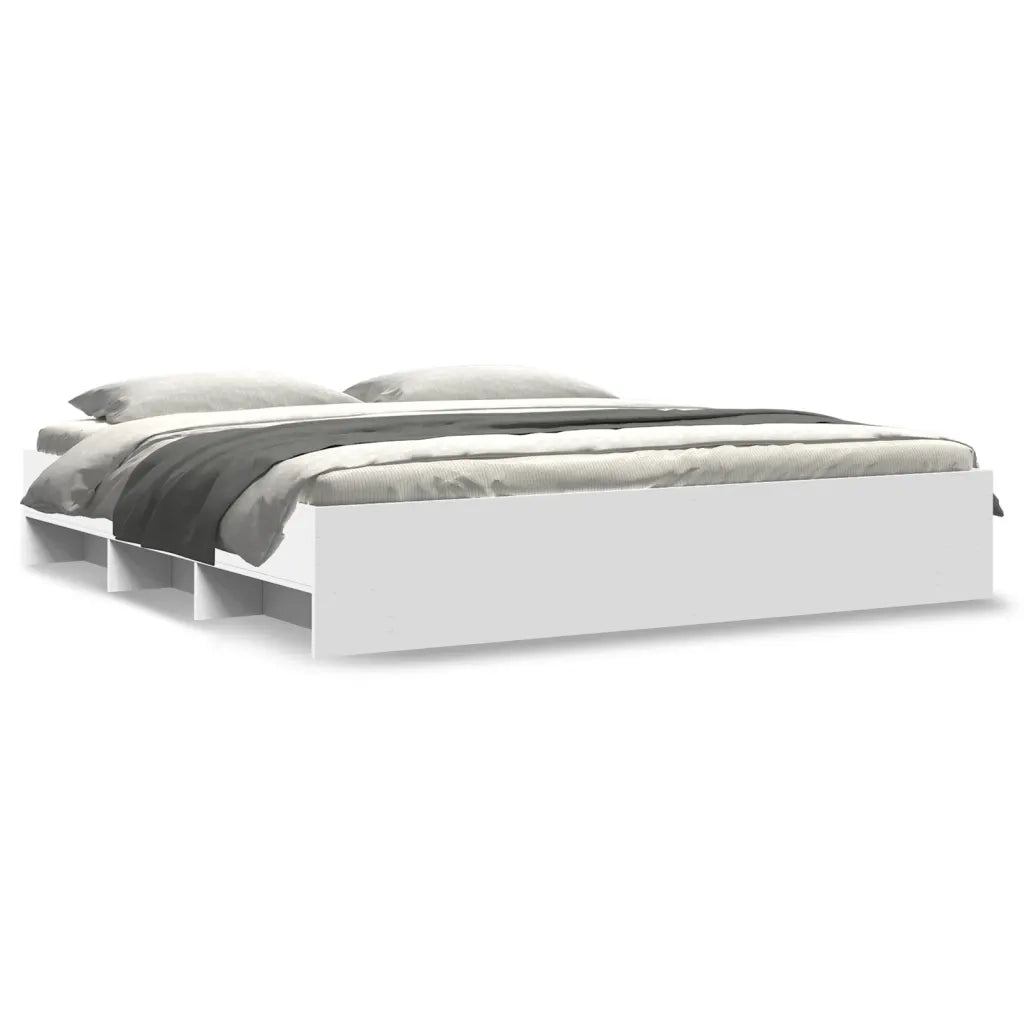 Giroletto senza Materasso-Struttura Letto Bianco 180x200 cm Legno Multistrato 702308