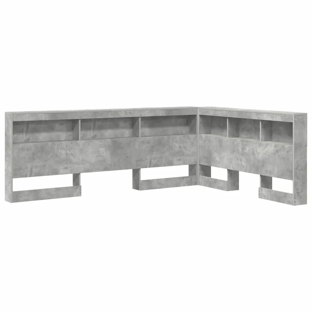 Testata contenitore Grigio cemento 135 cm Legno multistrato 3335552