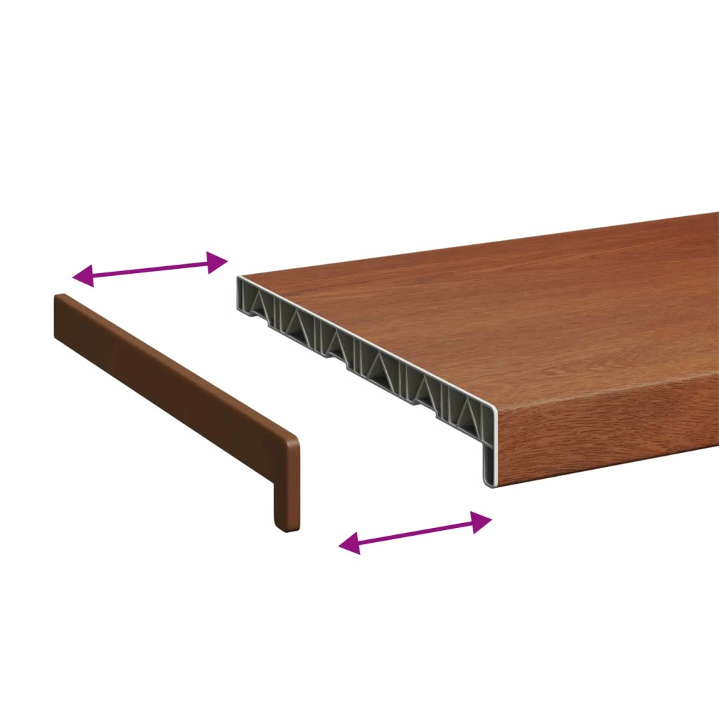 Soglia della Finestra Legno Marrone 160 x 30 x 4,5 cm PVC 42046914
