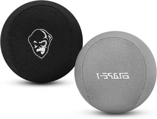 Due stressball eleganti design morbidi/midi morbidi per adulti e bambini ideali per la rilassamento e la concentrazione (Grigio & Nero)