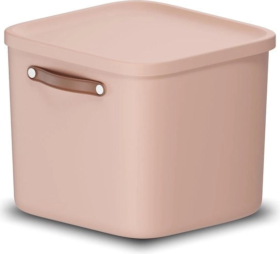 Scatola di stoccaggio piccola 40 l, plastica, rosa, 40 (39,5 x 38,0 x 34,0 cm)