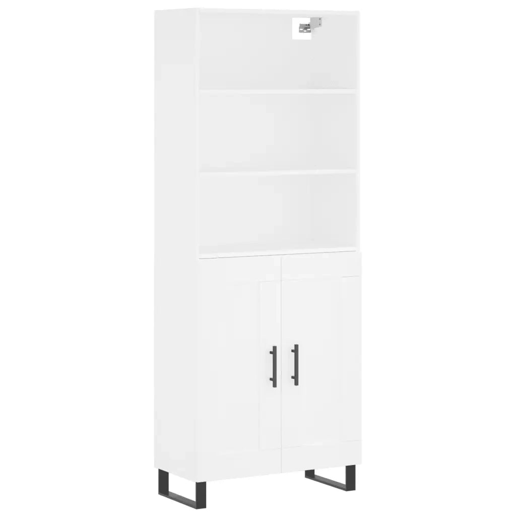 Credenza Bianca 69,5x34x180 cm in Legno Multistrato 3189981