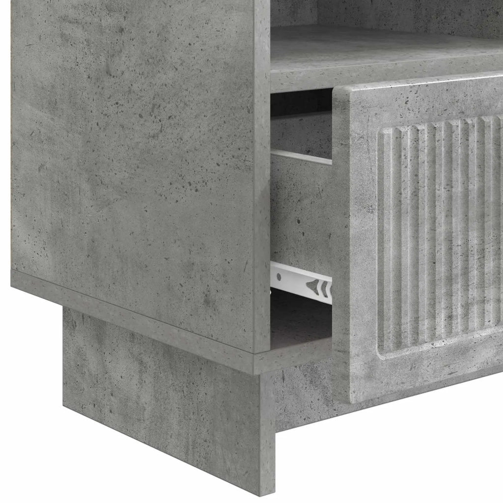 Mobile TV con cassetto-Credenza per TV Grigio Cemento 102 x 34,5 x 50 cm 687771