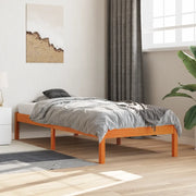 Giroletto senza Materasso-Struttura Letto Marrone Cera 100x200 cm Legno di Pino 877739