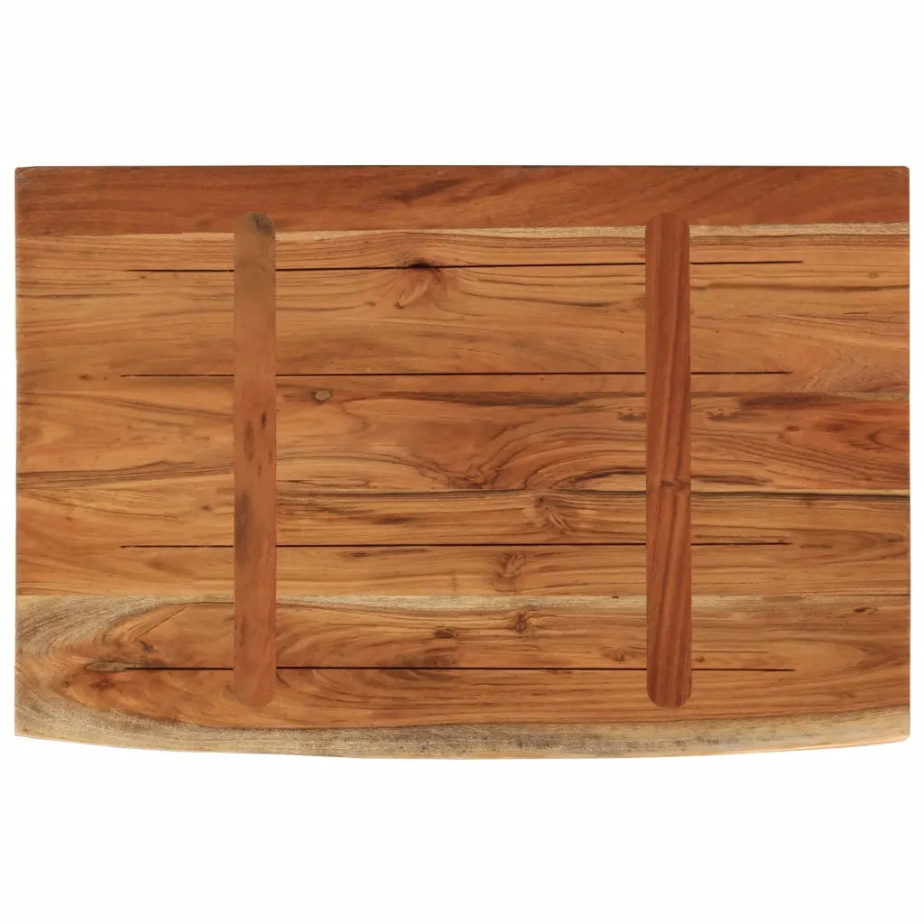Mensola a Muro 70x40x2,5cm Rettangolare Legno Acacia Bordi Vivi 370249