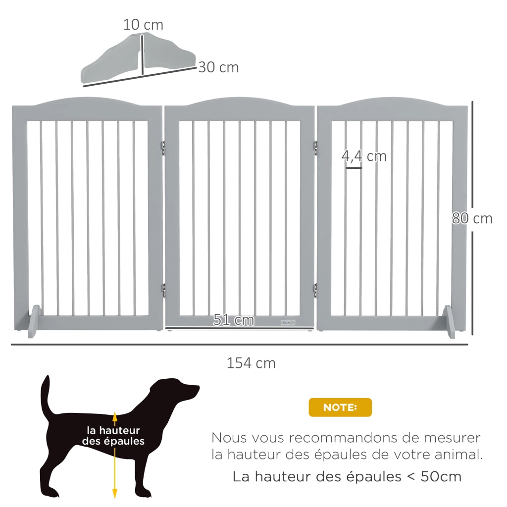 Barriera Sicurezza Pieghevole per Bambini e Cani ¨C zephmum ¨C Grigio 154x80 cm