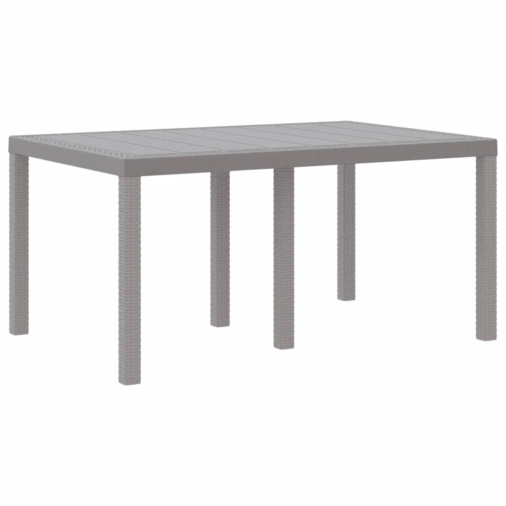 Set da Pranzo per Giardino 7 pcs Grigio chiaro Rattan Polt 3378568