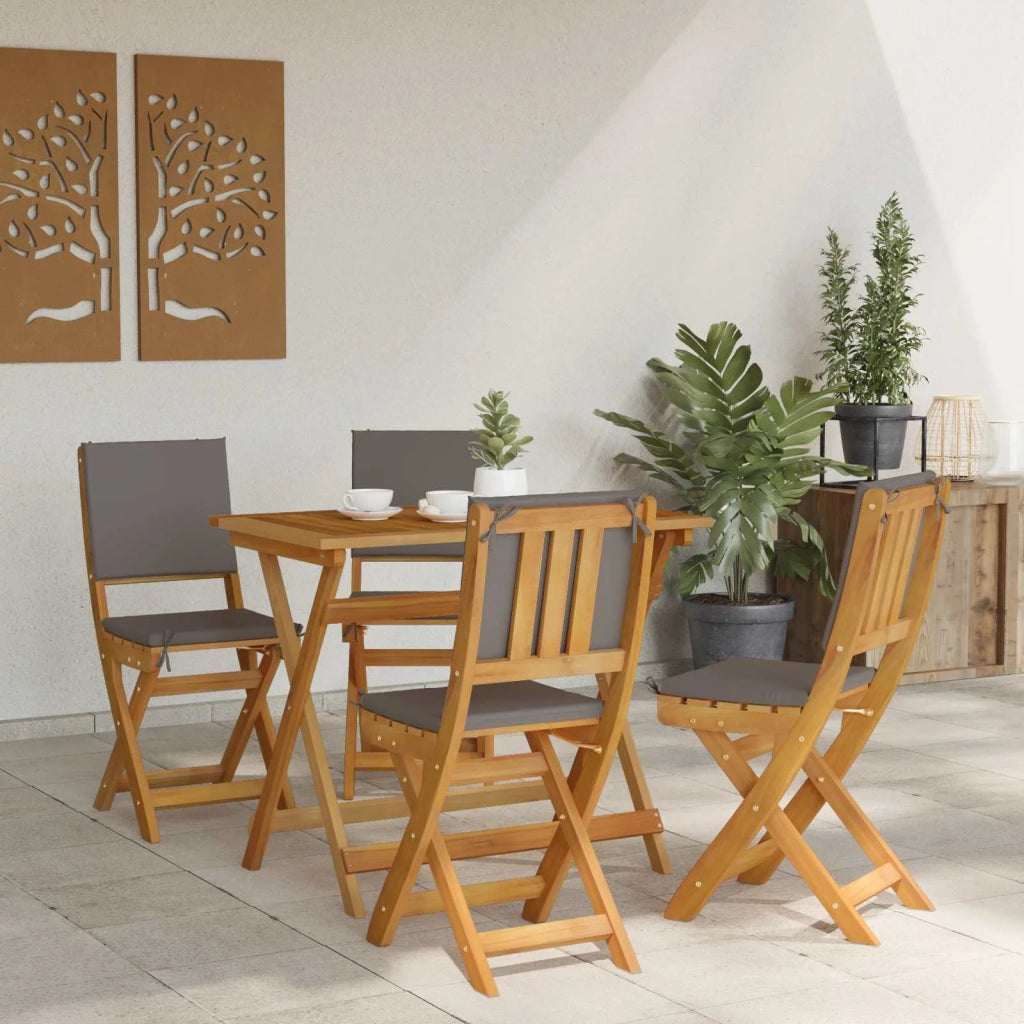 Sedie Bistro da Giardino 4 pz | Sedie da Esterno Grigio Scuro 38 x 46 x 85 cm