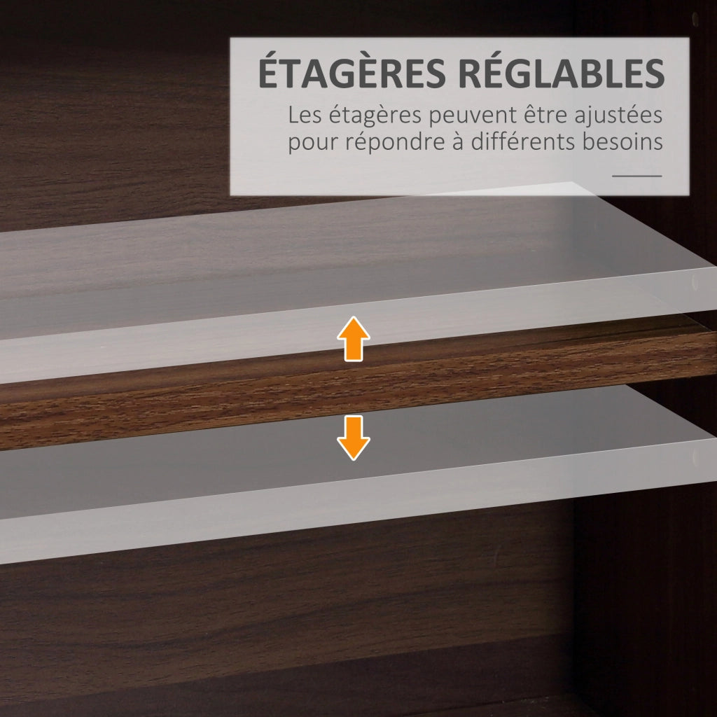 Libreria per CD e DVD ¨C Minimal ¨C Marrone 102x23.5x195 cm