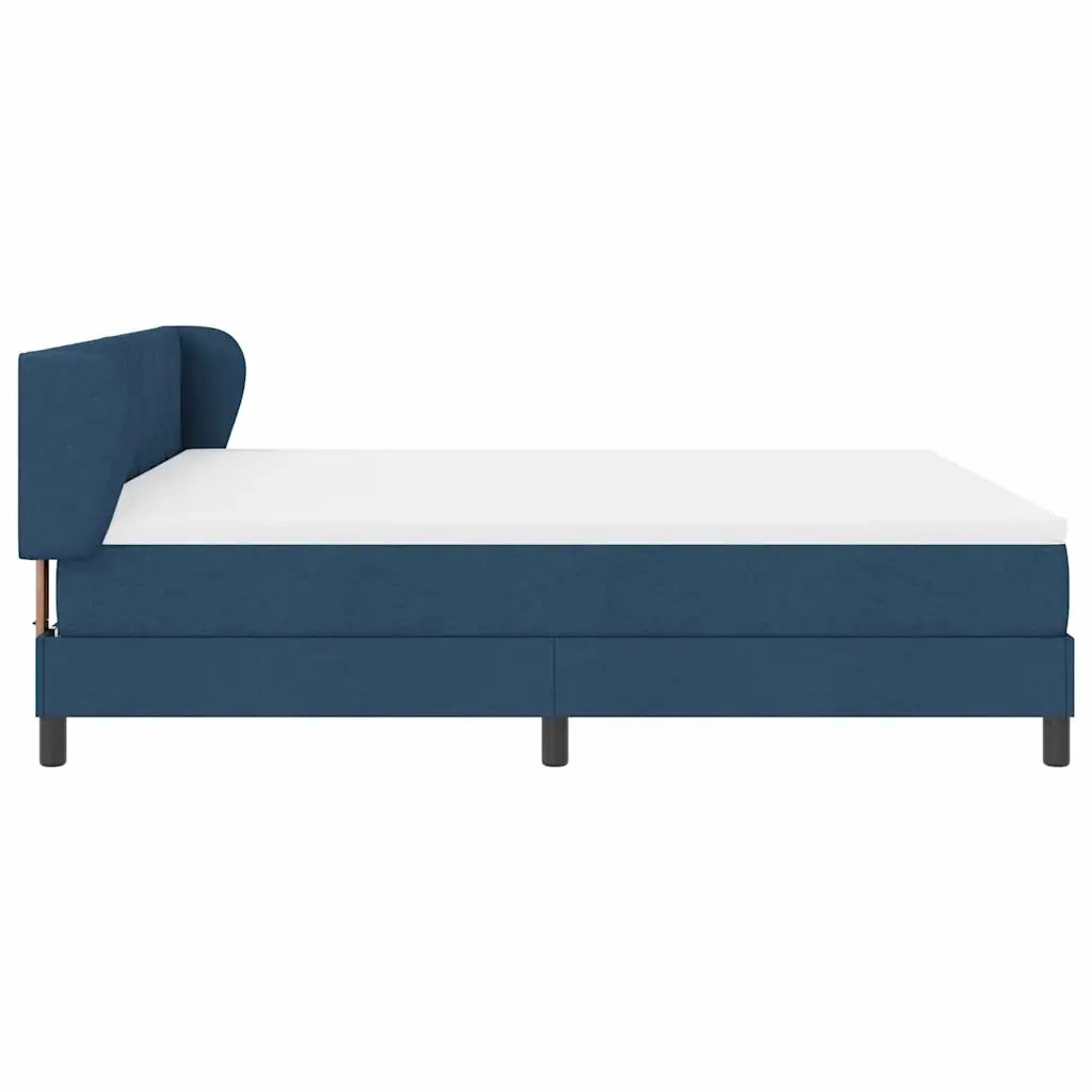 Letto a molle con testiera Blu 180 x 200 cm Tessuto 3340107