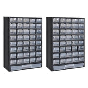 Set di 2 cassettiere portautensili/armadietti portaoggetti in plastica con 41 cassetti 02_0003818