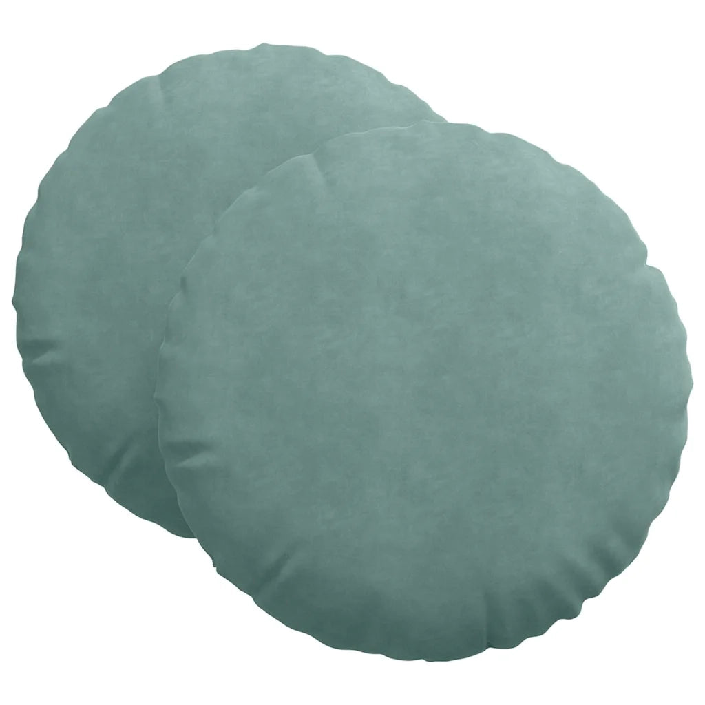 Cuscini per Seduta 2 pz | Cuscini per sedie Verde Mare ? 40 x 13 cm Velluto