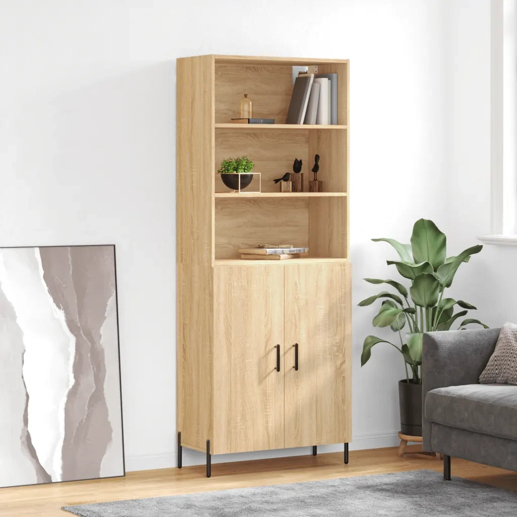 Credenza Rovere Sonoma 69,5x34x180 cm in Legno Multistrato 3189264