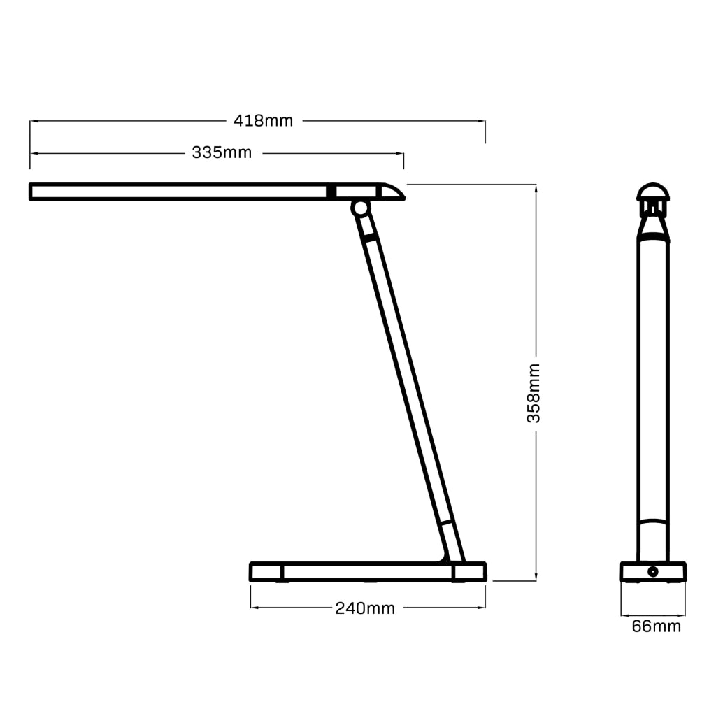 Lampada da scrivania LED 4000K dimmerabile USB Polux