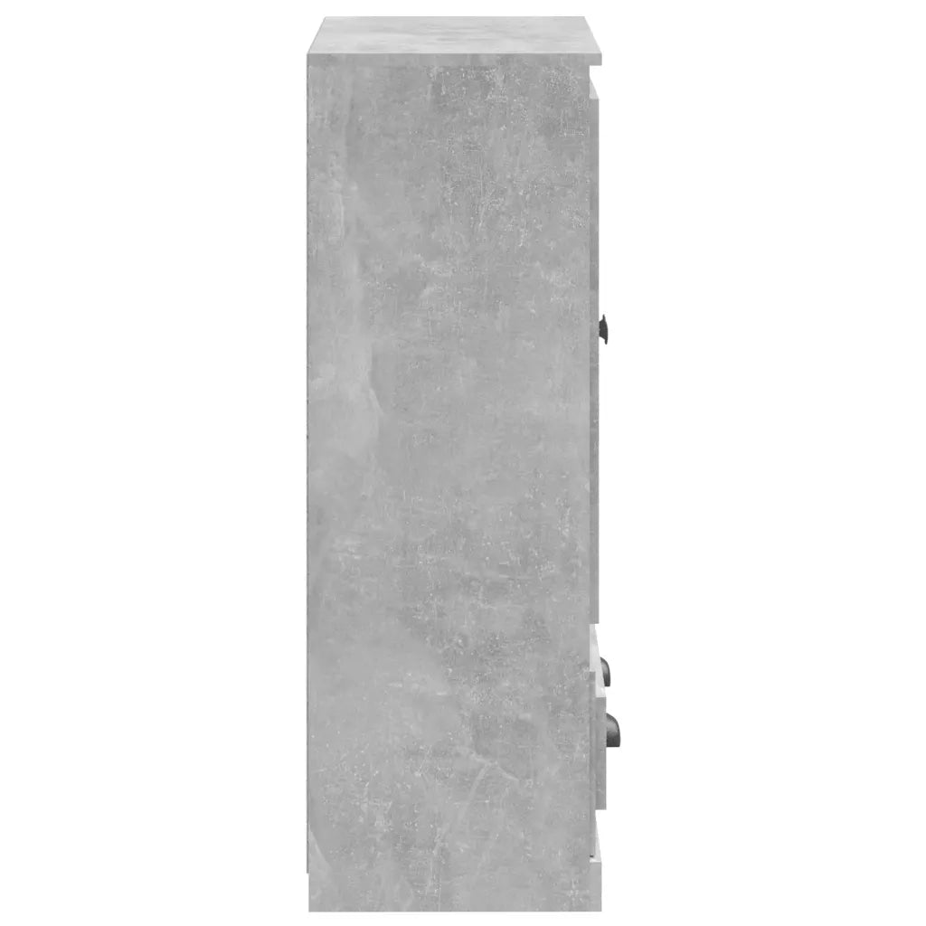 Credenza-Buffet-Armadio da cucina Grigio Cemento 60x35,5x103,5 cm in Legno Multistrato 835853