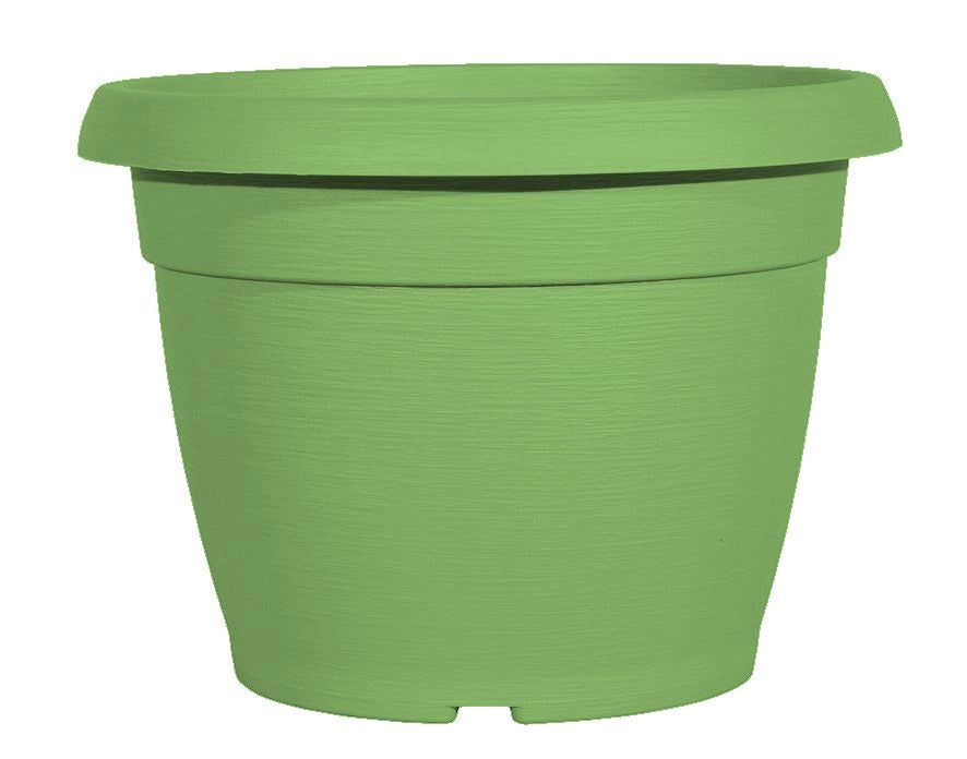 VASO SIMILCOTTO SPAZZOLATO COLOR PISTACCHIO  DIAMETRO 22 CM