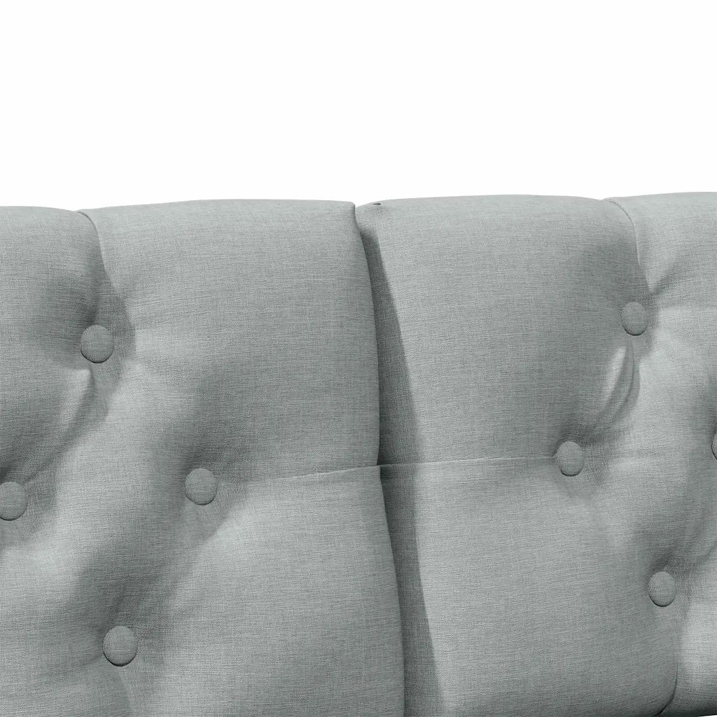 Testiera | Testata imbottita Grigio chiaro 140 cm Pino massello