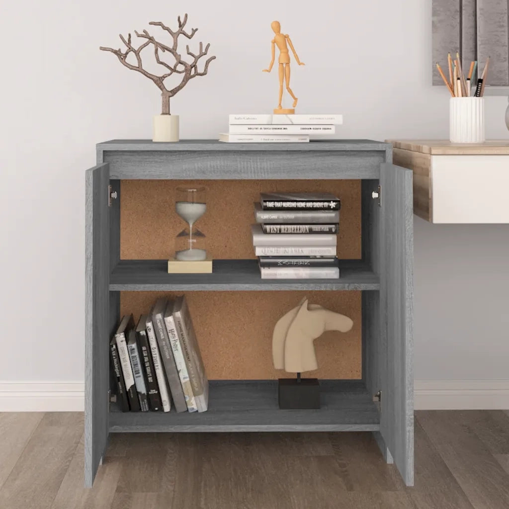 Credenza | Madia | Buffet da pranzo | Armadio da pranzo Grigio Sonoma 70x41x75 cm in Legno Multistrato