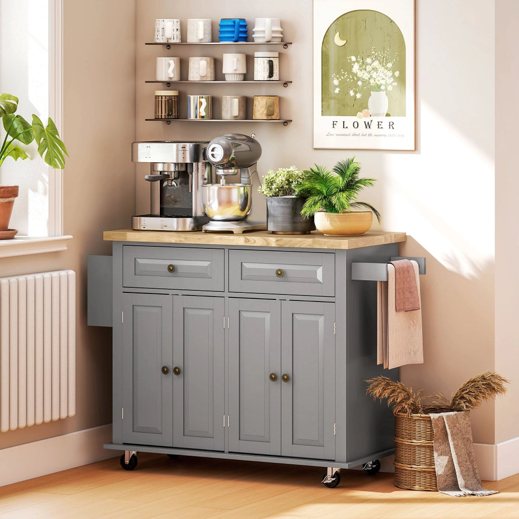 Tavolo da cucina con ripiani ¨C Minimal ¨C grigio
