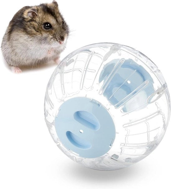 Tubo di gioco per hamster e topi - Ø 185 mm - Giocattolo in plastica per roditori - Trasparente/blu
