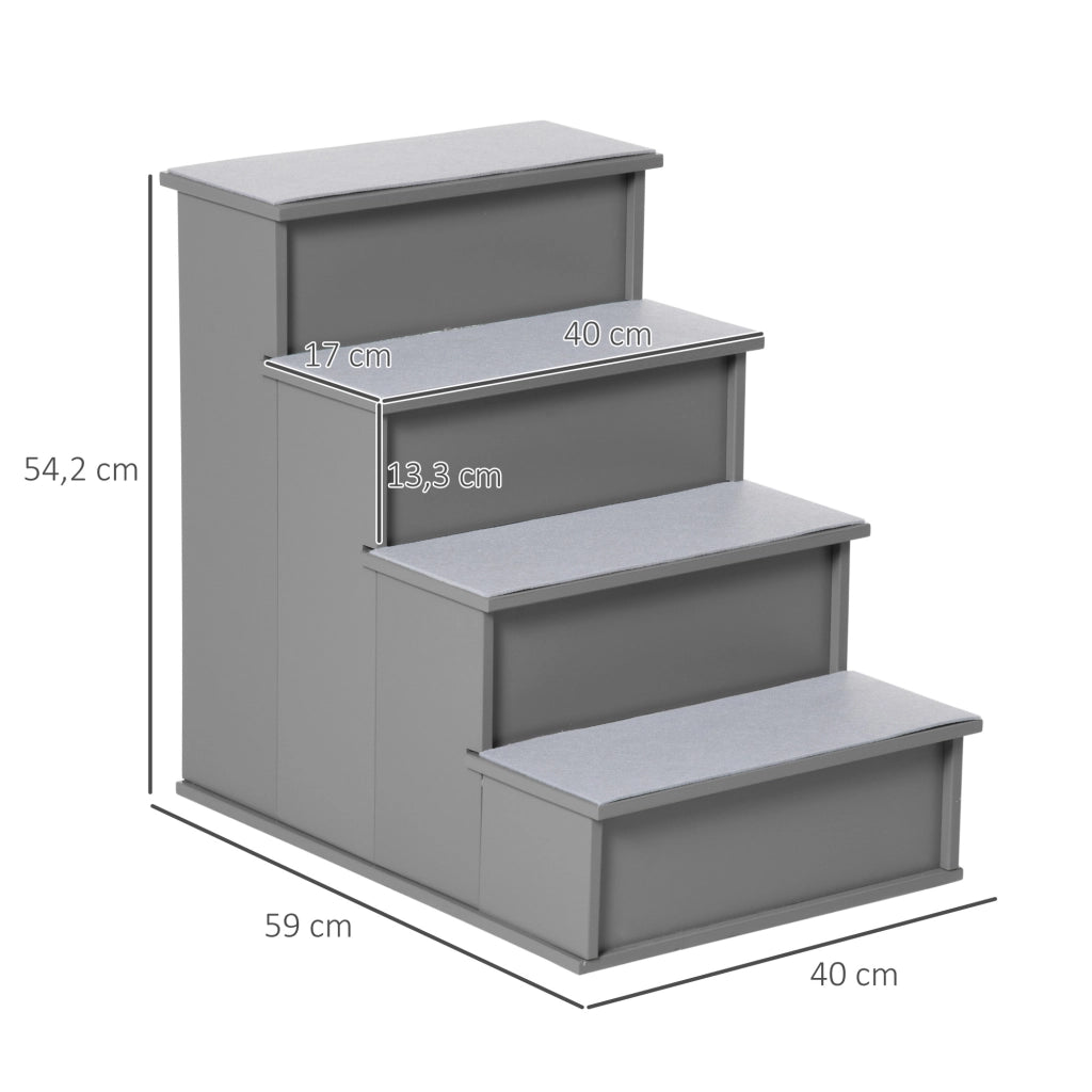 Scala per animali domestici ¨C zephmum ¨C Grigio 40x59x54 cm