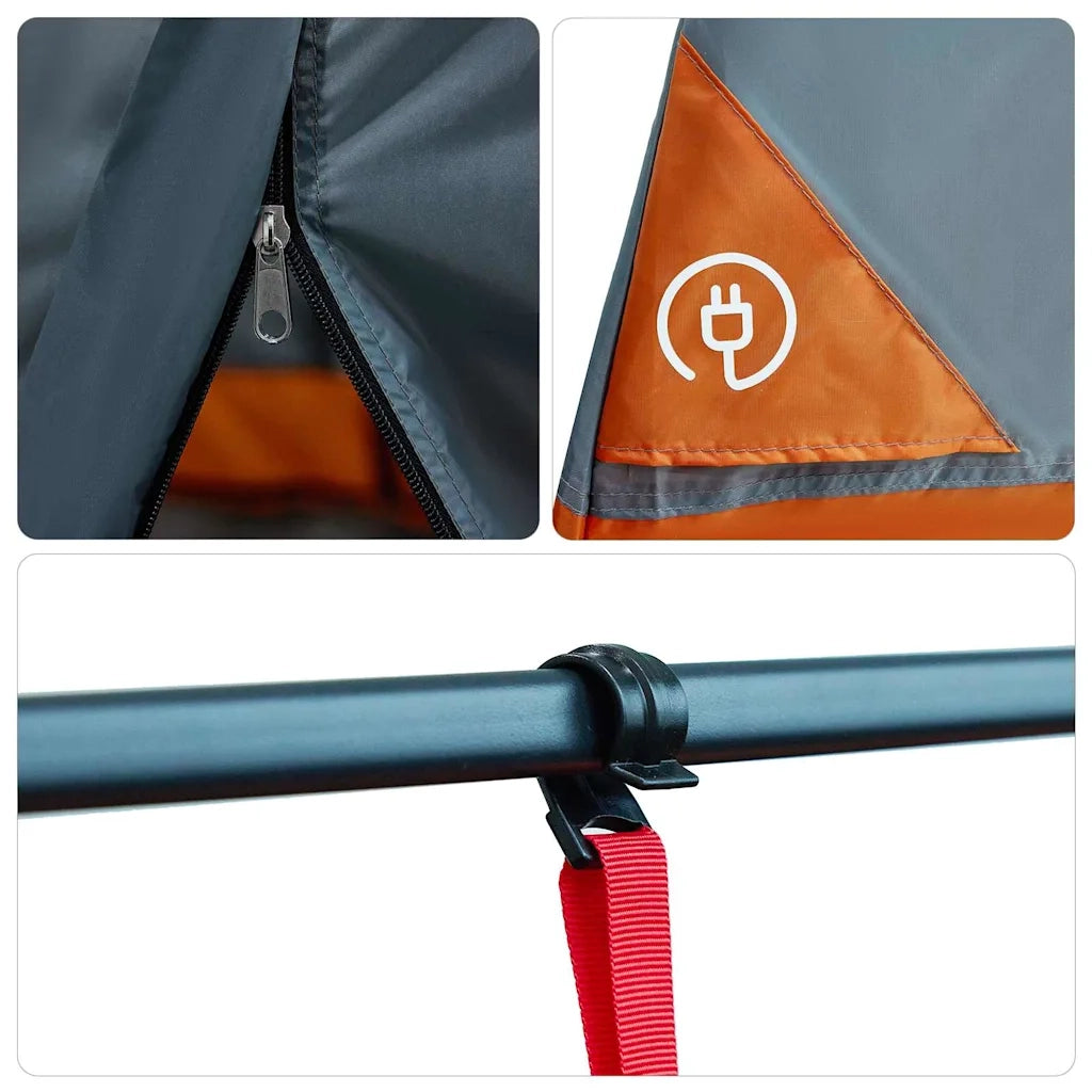 Tenda interna-Tenda da campeggio Grigio e arancione 291 x 291 x 240 cm taffet¨¤