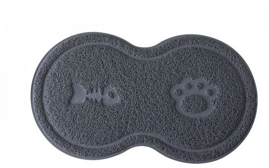 Mat antiscivolo con bacino d'acqua, prodotto anti-scivolo facile da pulire, anche adatto per cani (grigio)
