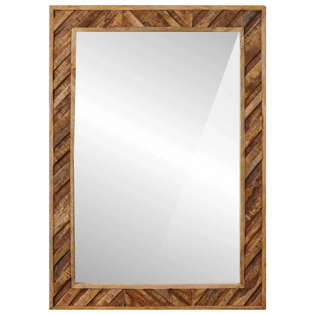 Specchio Montaggio a parete Marrone 70 x 50 x 3 cm Vetro 4018947