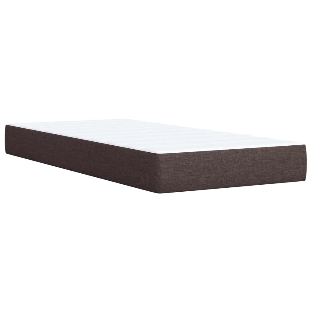 Letto Box Spring LED con Materasso Marrone Scuro 80 x 200 cm 3455730