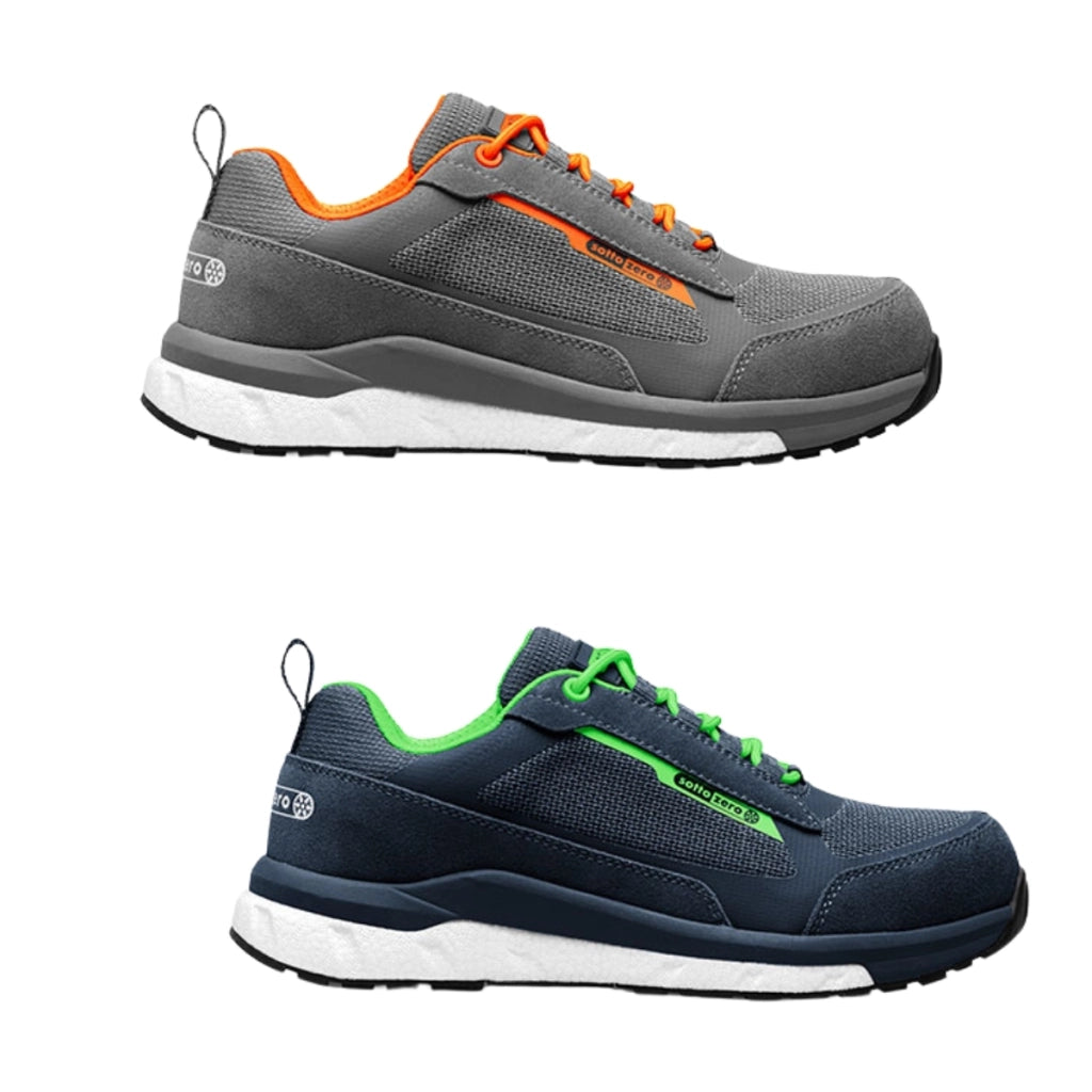 Scarpa Bassa Antinfortunistica da Lavoro S3S HRO SR FO Antiperforazione | Sottozero Modello Shuttle Grigio/Arancione/38