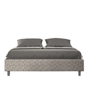 Letto Sommier imbottito Matrimoniale 160x200 cm tessuto Era Azelia - Senza rete,Grigio