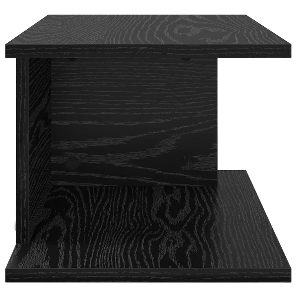 Comodino 2 pcs Rovere Nero 40 x 30 x 25 cm Legno multistrato 891171