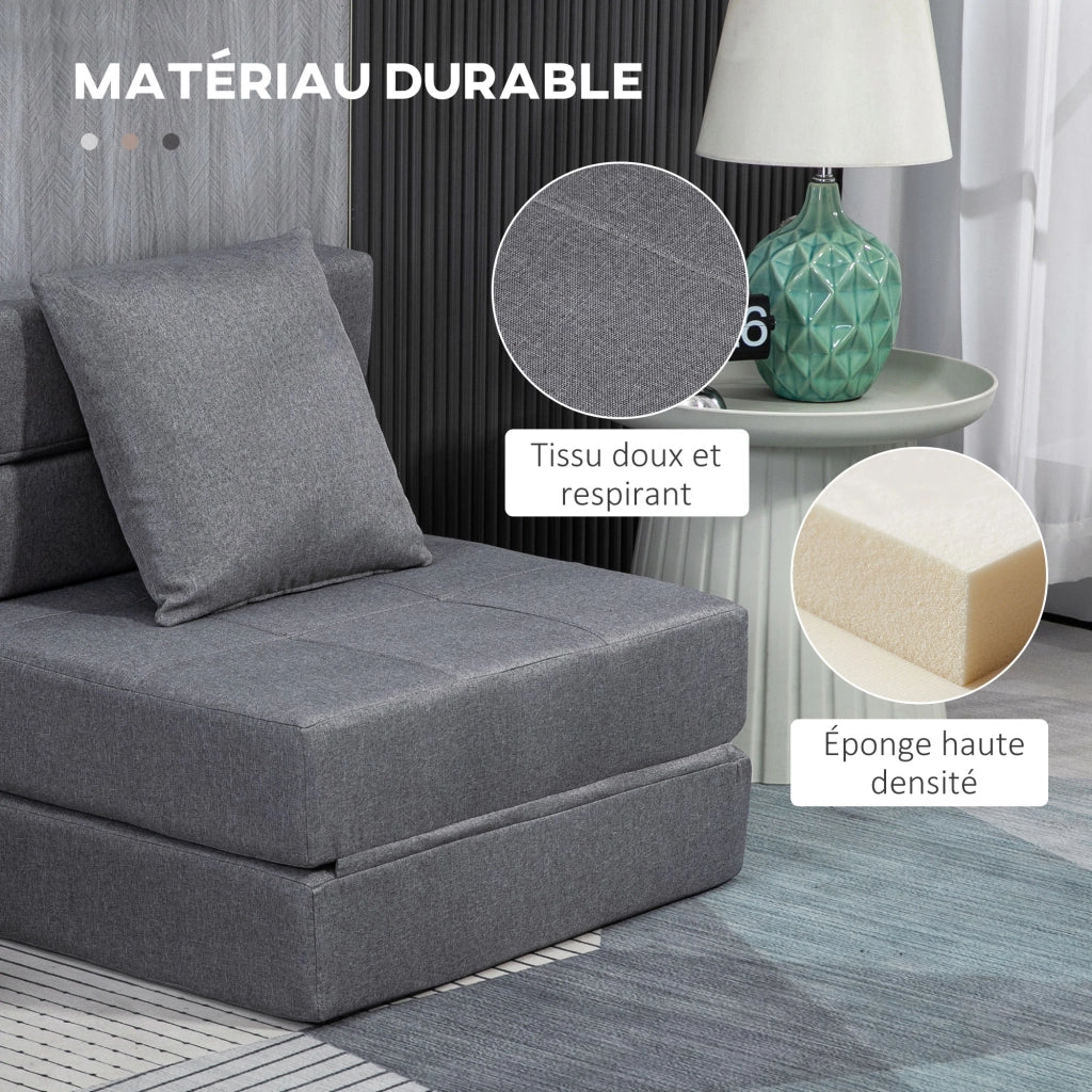 Poltrona letto ¨C Minimal ¨C tessuto grigio