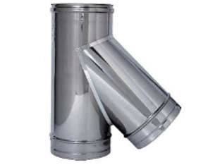 RACCORDO BRAGA A 135  ° ACCIAIO INOX AISI 304 MONOPARETE SPESS. MM.05   EE ¸ mm.200