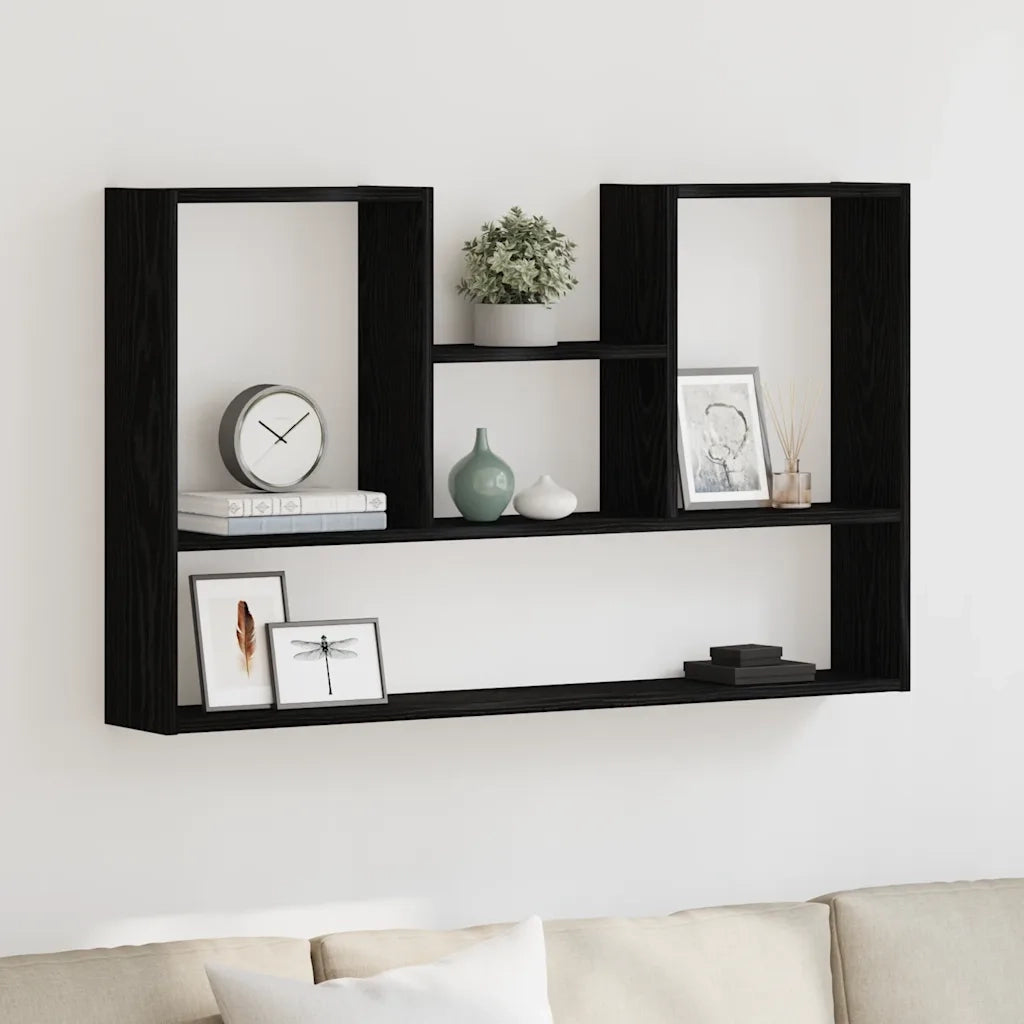 Mensola a Muro Rovere Nero 99x15x60 cm in Truciolato 868066