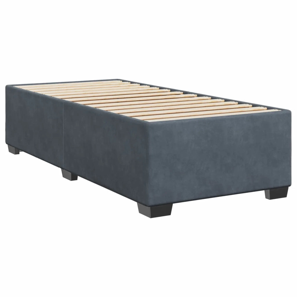 Letto box spring con materasso Grigio Scuro 100 x 200 cm 3455043