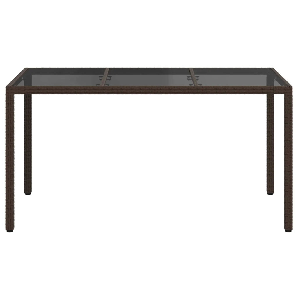 Tavolo da Giardino Marrone 150 x 90 x 75 cm polyrattan 362539