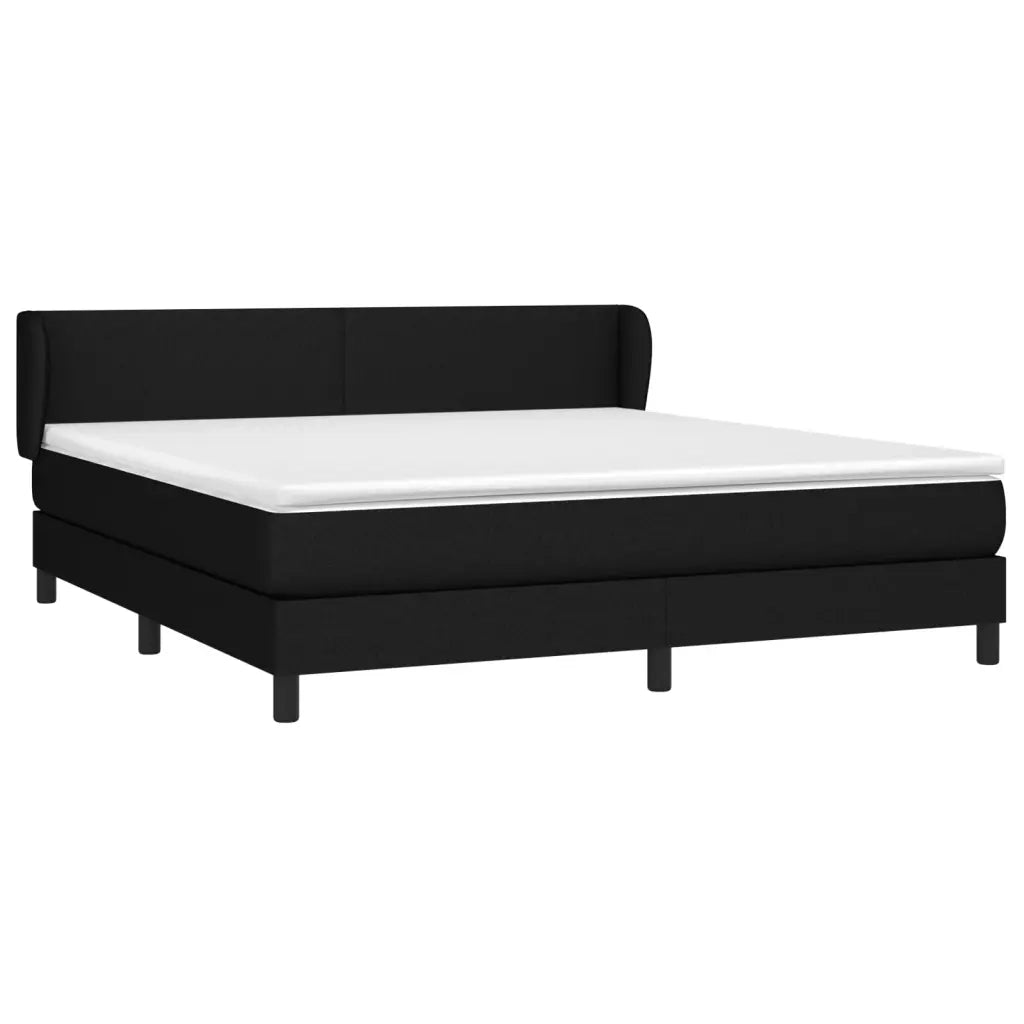 Giroletto a Molle con Materasso Nero 180x200 cm in Tessuto 3126103