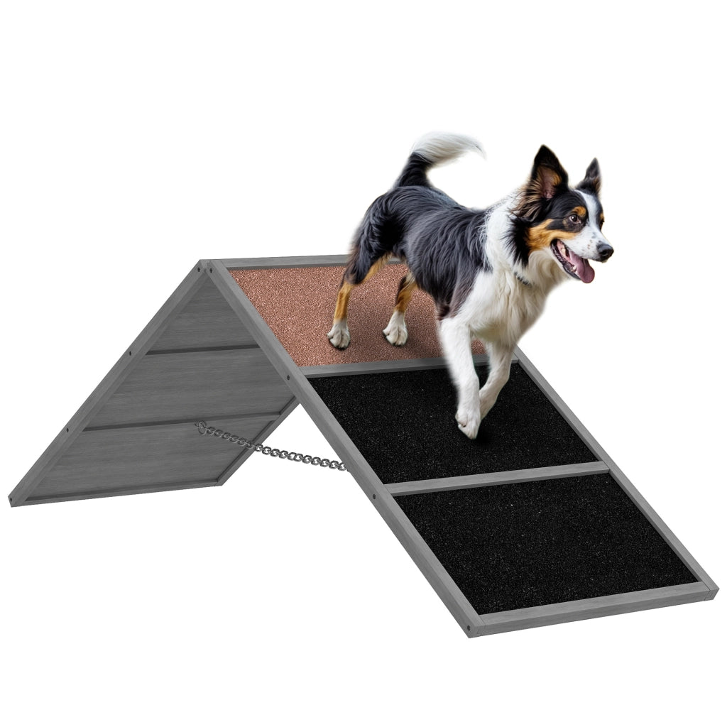 Rampa Agility A-Frame ¨C Xylo ¨C Superficie Antiscivolo 173x59x66cm Grigio